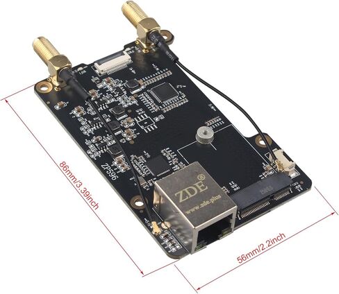 ZDE ZP596 PCIe to M.2 E Key WiFi7 6 6E 5 PCIe to 2.5G Ethernet Network Port HAT Adapter Expansion Board 2.5GB 2.5GBE for Raspberry Pi 5 Support Google TPU WiFi 7 BE200 WIFI6E AX210 MT7922 WIFI6 AX200 in Kuwait