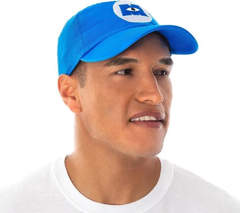 Disney Monsters Inc. Embroidered Logo Hat Adjustable Strap Baseball Cap Blue in Saudi Arabia
