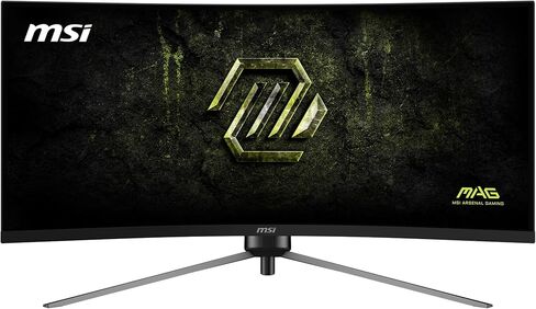 msi MAG 345CQRF E20 34-inch 3440 x 1440 (UWQHD) Gaming Monitor, 200Hz, Adaptive-Sync, HDR Ready, HDMI, VGA Port, VESA Mountable, Tilt, 4-Side Slim Bezel, 0.5ms, Black in Kuwait