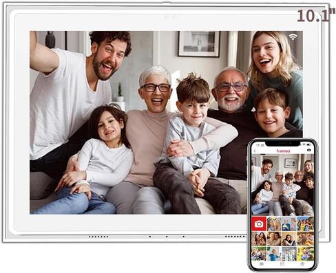 إطار صور رقمي FRAMEO WiFi 32GB 10.1 بوصة 800 * 1280 IPS شاشة تعمل باللمس إطار صورة رقمي سهل الإعداد ومشاركة الصور أو الفيديو عبر تطبيق Frameo in Kuwait