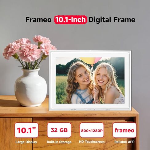 إطار صور رقمي FRAMEO WiFi 32GB 10.1 بوصة 800 * 1280 IPS شاشة تعمل باللمس إطار صورة رقمي سهل الإعداد ومشاركة الصور أو الفيديو عبر تطبيق Frameo in Kuwait