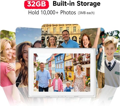إطار صور رقمي FRAMEO WiFi 32GB 10.1 بوصة 800 * 1280 IPS شاشة تعمل باللمس إطار صورة رقمي سهل الإعداد ومشاركة الصور أو الفيديو عبر تطبيق Frameo in Kuwait