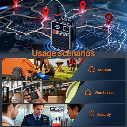 Walkie Talkies Fast Radio Unlimited Range Nationwide Long Distance 8000 Miles Handheld 4G LTE POC Two Way Radio Push to Talk Over Cellular Radio Long Range Walkie talkies (2 with SIM Card) in Kuwait