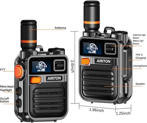 Walkie Talkies Fast Radio Unlimited Range Nationwide Long Distance 8000 Miles Handheld 4G LTE POC Two Way Radio Push to Talk Over Cellular Radio Long Range Walkie talkies (2 with SIM Card) in Kuwait