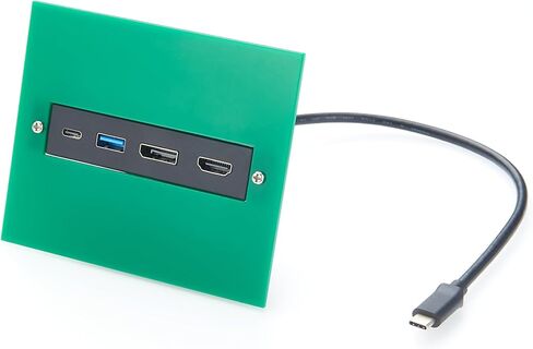شاشة مزدوجة 4 في 1 USB C Hub، 4K@60 هرتز HDMI ومنفذ DisplayPort، ومنافذ بيانات USB-C وUSB-A بسرعة 10 جيجابت في الثانية، ومحول USB-C متعدد المنافذ لخزائن التحكم، وأجهزة الكمبيوتر الصناعية، والعلبة (1.5 متر) in Kuwait