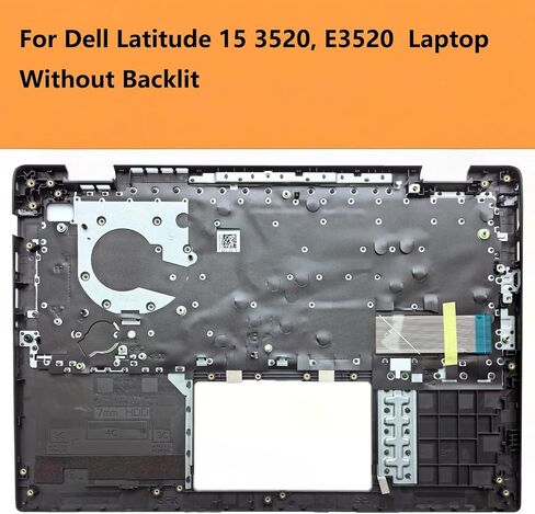 DJP76، 0DJP76 مسند راحة اليد العلوي البديل مع لوحة مفاتيح غير خلفية لجهاز Dell Latitude 15 3520، سلسلة E3520، غطاء علوي أسود in Saudi Arabia