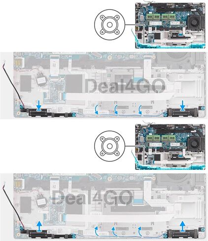 مجموعة مكبرات الصوت الداخلية Deal4GO K41DJ 0K41DJ 023.400M9.0001 لاستبدال Dell Latitude 5520 Precision 3560 in Kuwait