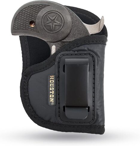 IWB Gun Holster by Houston - ECO Leather Concealment Inside The Waistband with Metal Clip Compatible with Bond Arms - Roughneck - Backup - Texas Defender .410 / .357/38 / .9 / .45, 2.5 Barrel in Saudi Arabia