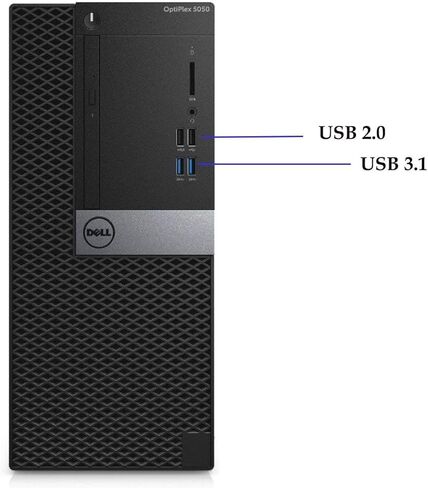 Dell Optiplex 5050 MT Tower Desktop PC, Core i7-7700 3.60-4.20 GHz, 8GB RAM, 256GB SSD, Keyboard, Mouse, USB WiFi, Win11 Pro (Renewed) in Kuwait