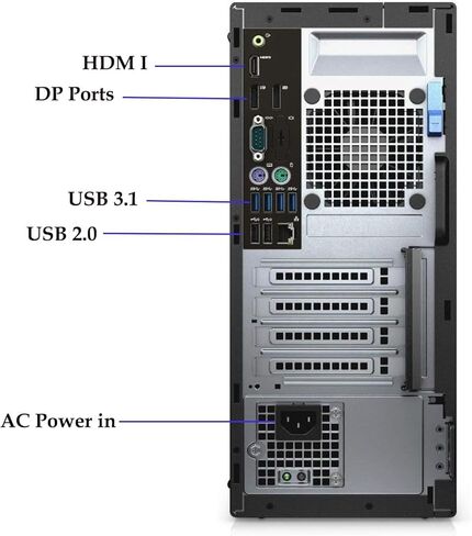 Dell Optiplex 5050 MT Tower Desktop PC, Core i7-7700 3.60-4.20 GHz, 8GB RAM, 256GB SSD, Keyboard, Mouse, USB WiFi, Win11 Pro (Renewed) in Kuwait