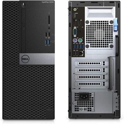 Dell Optiplex 5050 MT Tower Desktop PC, Core i7-7700 3.60-4.20 GHz, 8GB RAM, 256GB SSD, Keyboard, Mouse, USB WiFi, Win11 Pro (Renewed) in Kuwait