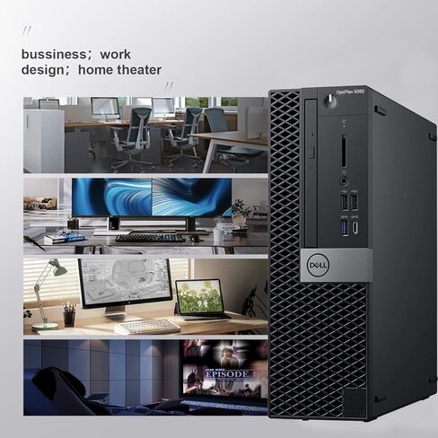 أجهزة الكمبيوتر المكتبية Dell OptiPlex 5060 SFF Bussines، Intel 6-Core i5-8500 3.0 جيجا هرتز Turbo 4.10 جيجا هرتز، ذاكرة الوصول العشوائي DDR4 8 جيجا، 256 جيجا SSD، لوحة مفاتيح وماوس، واي فاي، دعم 4K، ويندوز 11 برو، أسود (متجدد) in Kuwait