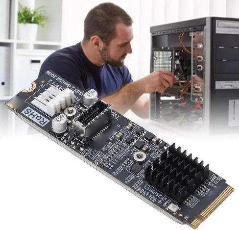 20Gbps Type E USB 3.2 Front Panel Socket to NVME M Key Express Card Adapter ASM3242 Chipset for Motherboard, PCIe to Type E Adapter in Kuwait