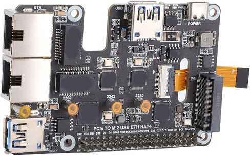 محول PCIe USB 3.2 Gen1 2.5G ETH M. NVMe توسيع مزدوج فعال لـ RasPi 5 إعداد سهل لجميع مستويات المهارة 1 × محول PCIe إلى USB 3. Gen1 M. NVMe مناسب لمختلف التطبيقات in Kuwait