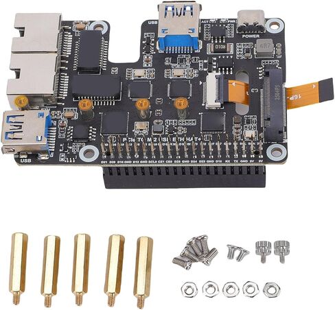 محول PCIe USB 3.2 Gen1 2.5G ETH M. NVMe توسيع مزدوج فعال لـ RasPi 5 إعداد سهل لجميع مستويات المهارة 1 × محول PCIe إلى USB 3. Gen1 M. NVMe مناسب لمختلف التطبيقات in Kuwait