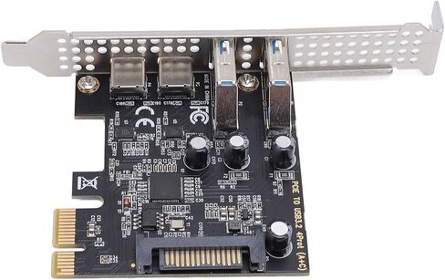 PCIe USB Expansion Card PCI Express USB Card PCIE 2 3.2 & Type C 5Gbps with Power for Desktop PC in Kuwait