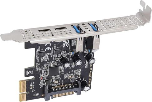 PCIe USB Expansion Card PCI Express USB Card PCIE 2 3.2 & Type C 5Gbps with Power for Desktop PC in Kuwait