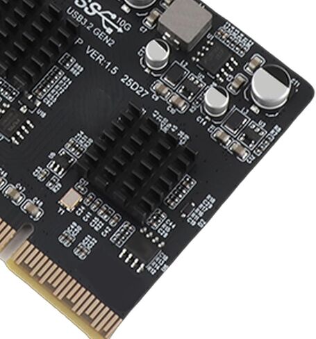 Fabater PCIe USB Expansion Card, 3 Ports USB 3.0 10Gbps Type C DisplayPort 4K 60Hz C PCIe Card, Internal Port with 2 Type 1 for Desktop PC in Kuwait