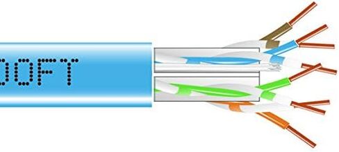 Black Box CAT6 550-MHz Solid Bulk Cable UTP CMP Plenum BL 1000FT Pull-Box in Kuwait