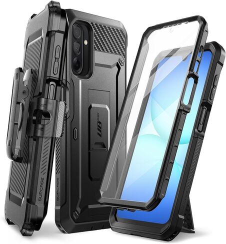 SUPCASE for Samsung Galaxy A17 5G Phone Case with Screen Protector (Unicorn Beetle Pro), [Built-in Stand & Belt-Clip] [Military-Grade Protection] Full Body Heavy Duty Phone Case for Galaxy A17, Black in Kuwait
