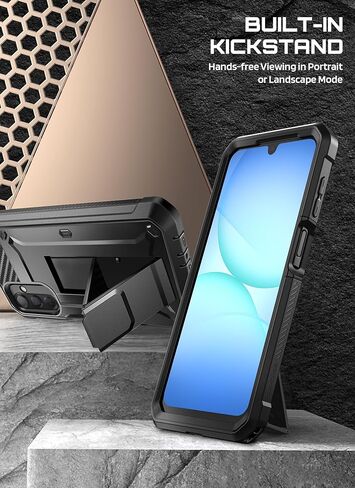SUPCASE for Samsung Galaxy A17 5G Phone Case with Screen Protector (Unicorn Beetle Pro), [Built-in Stand & Belt-Clip] [Military-Grade Protection] Full Body Heavy Duty Phone Case for Galaxy A17, Black in Kuwait