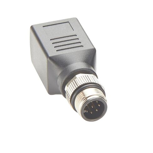 M12 A Code 8Pin to RJ45 Cat6 Industrial Ethernet Shielded Adapter IP67 Bulkhead GigE Vision Connector for Industrial Camera (Black) in Saudi Arabia