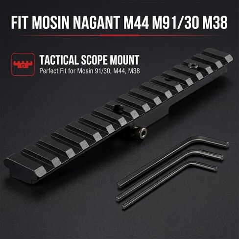 Persei Mosin Nagant M44 M91/30 M38 M39 أعلى نطاق السكك الحديدية Picatinny جبل لقاعدة تثبيت نطاق الرؤية الخلفية in Kuwait