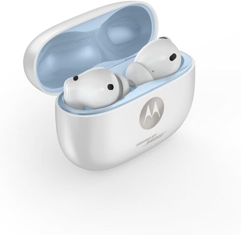 Motorola Moto Buds 2 Plus with Sound by Bose, Dynamic ANC, Advanced 6-mic System, Bluetooth 6.0, (Pantone Bright White) in Kuwait