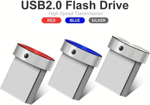 محرك فلاش USB سعة 128 جيجابايت مع محول من النوع C، محرك قلم USB 2.0 عالي السرعة، شريحة ذاكرة تخزين صغيرة للهاتف/الوسادة/الكمبيوتر الشخصي/الكمبيوتر المحمول - (Blue128GB) in Kuwait