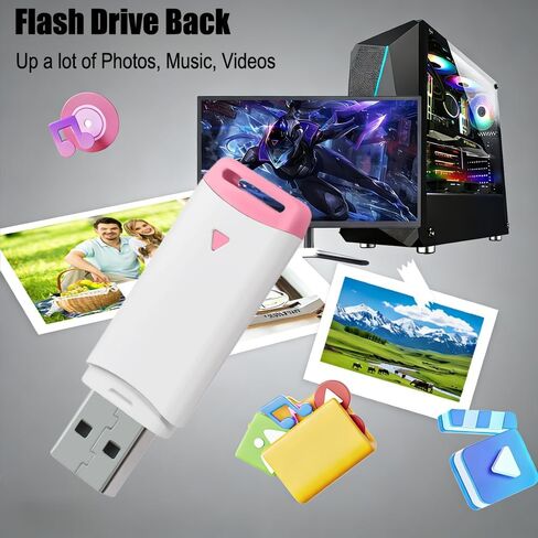محرك أقراص فلاش USB 2.0/3.0 مقلمة سعة 8 جيجابايت محرك أقراص إبهام قابل للسحب - 3 عبوات - محرك أقراص فلاش USB ذو سعة صغيرة لون عشوائي in Kuwait