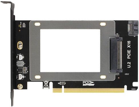 محول U.2 إلى PCIe SFF-8639 NVMe/SATA SSD لوحة محول لفتحة PCIe x16، الجيل الثالث عالي السرعة، لا حاجة إلى برنامج تشغيل in Kuwait