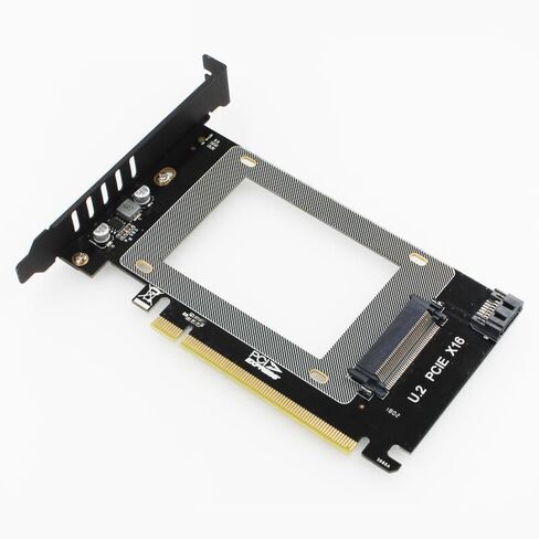 محول U.2 إلى PCIe SFF-8639 NVMe/SATA SSD لوحة محول لفتحة PCIe x16، الجيل الثالث عالي السرعة، لا حاجة إلى برنامج تشغيل in Kuwait