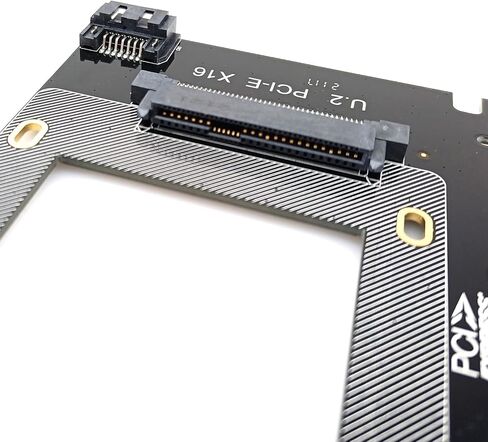 محول U.2 إلى PCIe SFF-8639 NVMe/SATA SSD لوحة محول لفتحة PCIe x16، الجيل الثالث عالي السرعة، لا حاجة إلى برنامج تشغيل in Kuwait
