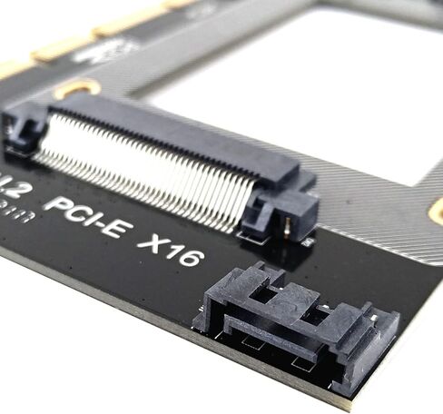 محول U.2 إلى PCIe SFF-8639 NVMe/SATA SSD لوحة محول لفتحة PCIe x16، الجيل الثالث عالي السرعة، لا حاجة إلى برنامج تشغيل in Kuwait