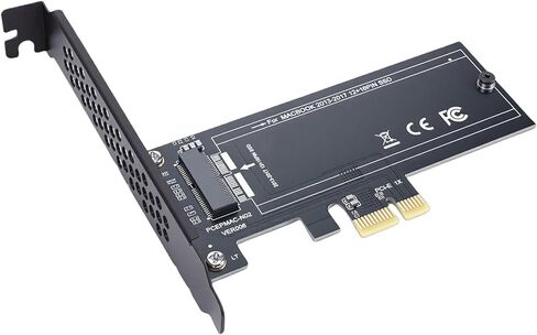 بطاقة محول Zunate 12+16 Pin SSD إلى M.2 KEYM PCIE 1X، متوافقة مع الكمبيوتر المحمول Pro 2013-2017 لأجهزة 10 11 وأنظمة التوصيل والتشغيل in Kuwait
