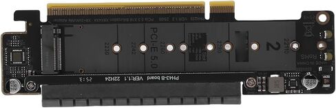 بطاقة توسيع Zunate PCIe 5.0 X16 إلى Dual M.2 NVMe SSD، تدعم التشعب X8 X4 X4 ومحركات المفاتيح M لتخزين البيانات عالية السرعة وبيئات الخادم in Kuwait