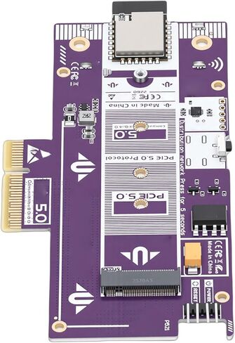 بطاقة محول Zunate PCIe 5.0 X4 إلى M.2 NVMe، توسيع SSD عالي السرعة 128 جيجابت في الثانية للتحكم في الطاقة عن بعد، ووظائف الاستيقاظ، ونقل البيانات لأجهزة الكمبيوتر والخوادم in Kuwait