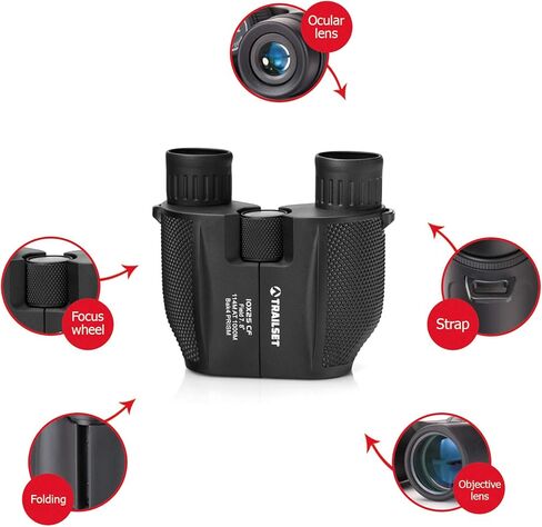 Adult Compact Binoculars, 10x25, Black in Kuwait
