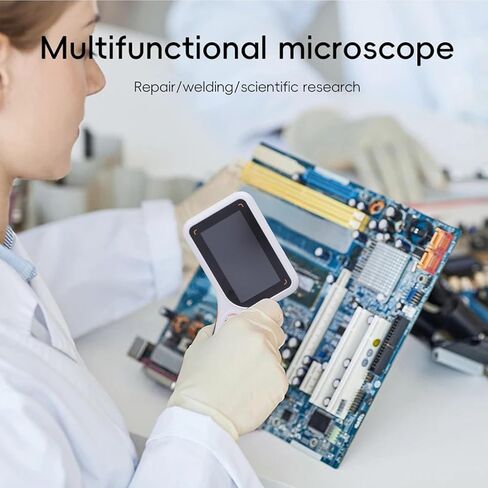 Dpofirs Handheld USB Digital Microscope, 500X Portable Digital Magnifying Glass with 3 Inch Screen, with Autofocus 8 LED Lights, for Wins for OS X in Kuwait