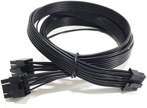 كابل 12VHPWR لـ Corsair Type 3/Type 4 PSU - كابل طاقة PCIe 5.0 GPU بقدرة 600 واط، مزدوج 8 Pin إلى 16 Pin 12V-2x6 12+4 Pin، 16AWG 60 سم (24 بوصة)، لـ RTX 5090/5080/4090/4080/4070 Ti/3090Ti in Kuwait