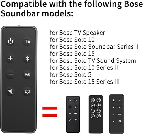 Replacement Remote Control for Bose TV Speaker and Solo Soundbar Series II TV Sound System 418775 431974 740928-1120 838309-1100, for Bose TV Speaker and Solo Soundbar Series II in Kuwait