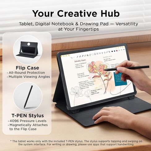 TCL NXTPAPER 11 Plus Android Tablet, 11.5" 120Hz 2.2K Drawing Pad & Digital Notebook, 4096-Level Stylus & Flip Case Included, NXTPAPER 4.0 Display, 8+8GB RAM, 256GB Storage (Renewed) in Kuwait
