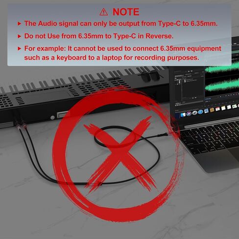 كابل صوت J&D USB C إلى 1/4 بوصة، USB من النوع C إلى ثنائي 6.35 مم TS Aux Cord Y Splitter للهواتف الذكية والأجهزة اللوحية وما إلى ذلك، متوافق مع سلسلة iPhone 16/17 وGalaxy S25/S24، ذهبي وردي، 4 أقدام in Kuwait
