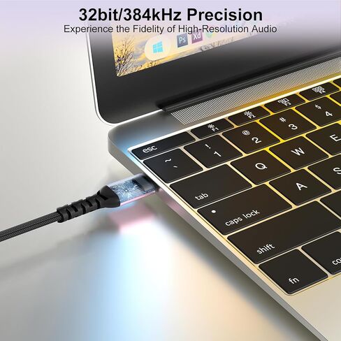 كابل صوت J&D USB C إلى 1/4 بوصة، USB من النوع C إلى ثنائي 6.35 مم TS Aux Cord Y Splitter للهواتف الذكية والأجهزة اللوحية وما إلى ذلك، متوافق مع سلسلة iPhone 16/17 وGalaxy S25/S24، ذهبي وردي، 4 أقدام in Kuwait