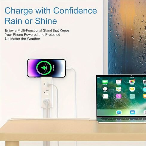 عصا موسع المخرج مع 2 منافذ تيار متردد ومنفذي USB-C، مقبس طاقة دوار 180 درجة، امتداد قابل للتعديل 17.7 بوصة - 27 بوصة، سهل التوصيل والتشغيل للمنزل والمكتب والنوم والسفر in Kuwait