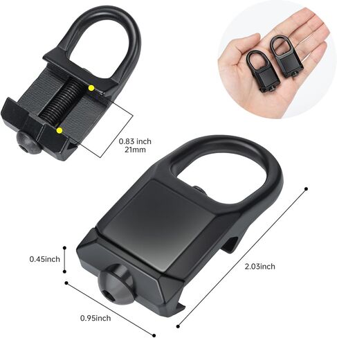 4 Pack Rail Sling Attachment, Sling Rail Attachment Mounts Black in Kuwait