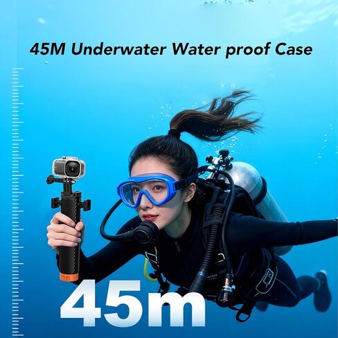 Dpofirs Dive Case for Camera, 45m Depth Scratchproof PC Shell with 98% Light Transmittance PMMA Lens, for Underwater Photography Diving Snorkeling in Kuwait