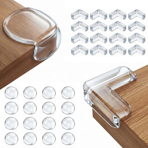 Extra Large & Ultra-Safe Baby Corner Protector Guards - 32-Piece Transparent Table Corner Protectors for Furniture, Super Strong Adhesive, Easy to Install Child Safety Set in Saudi Arabia