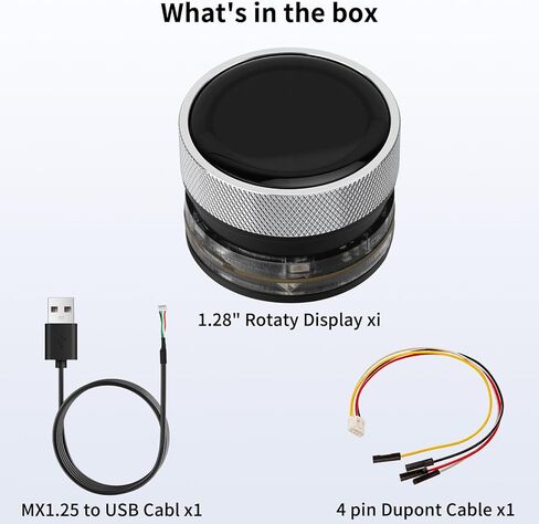 ESP32 Round Rotary Display 240x240-1.28 Inch HMI IPS Display ESP32-S3 Development Board,2.4G WiFi and BLE Capacitive Touch Screen Compatible with Ar duino IDE and The LVGL Library, Silver in Saudi Arabia
