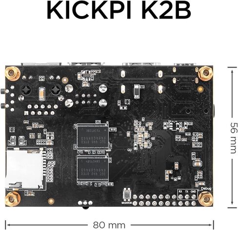 K2B Single Board Computer, Allwinner H618 Quad Core 64 Bit Development Board Up to 1.5GHz 2G LPDDR4 16G eMMC Run Android 12.0/Ubuntu 2204 in Kuwait